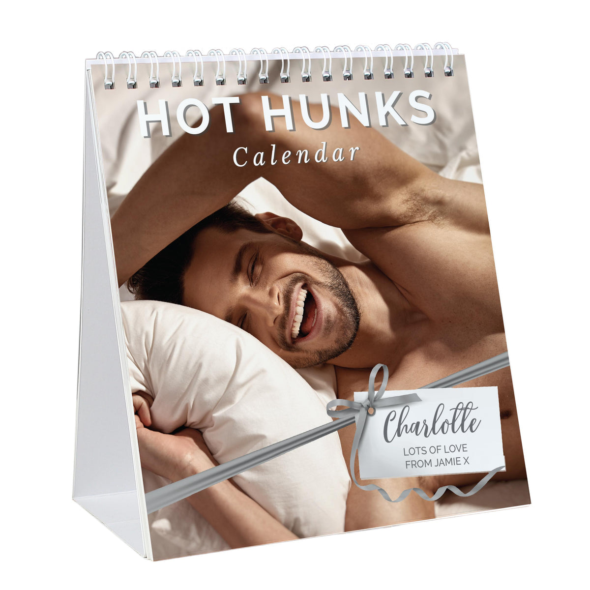 Personalised Hot Hunks Desk Calendar – alternative view