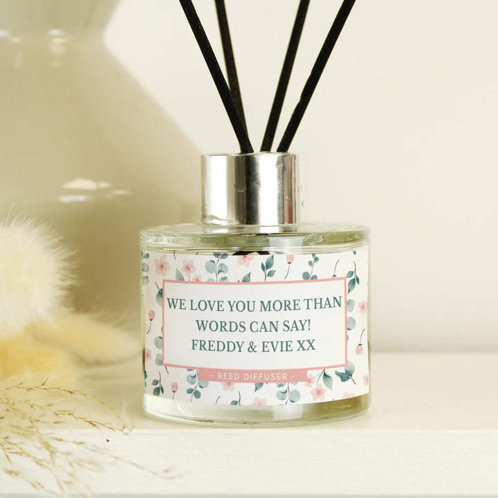 Personalised Floral Reed Diffuser - alternative view