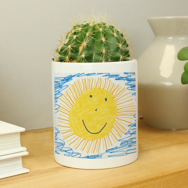 Personalised Childrens Drawing Photo Storage Pot - alternative view