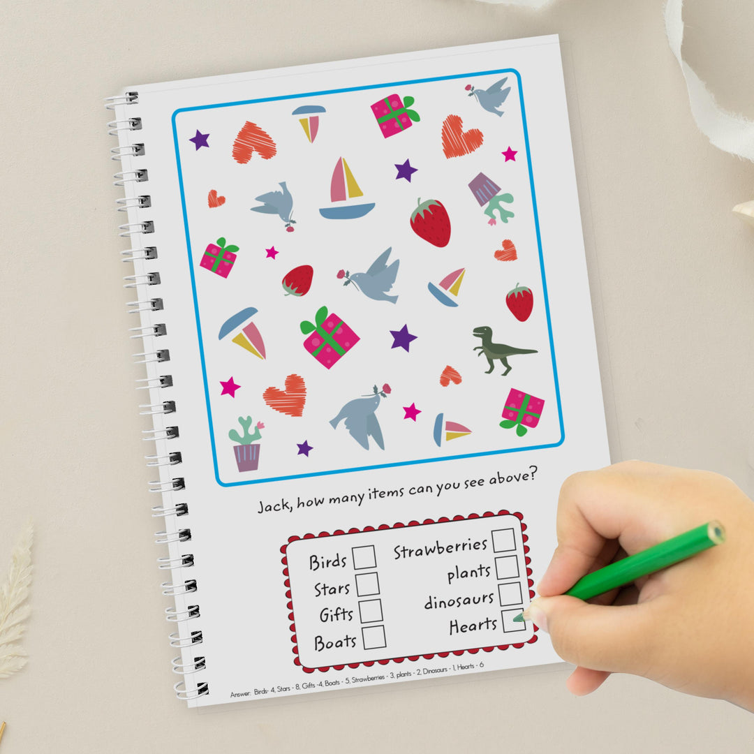 Personalised Wedding Activity A5 Notebook – alternative view