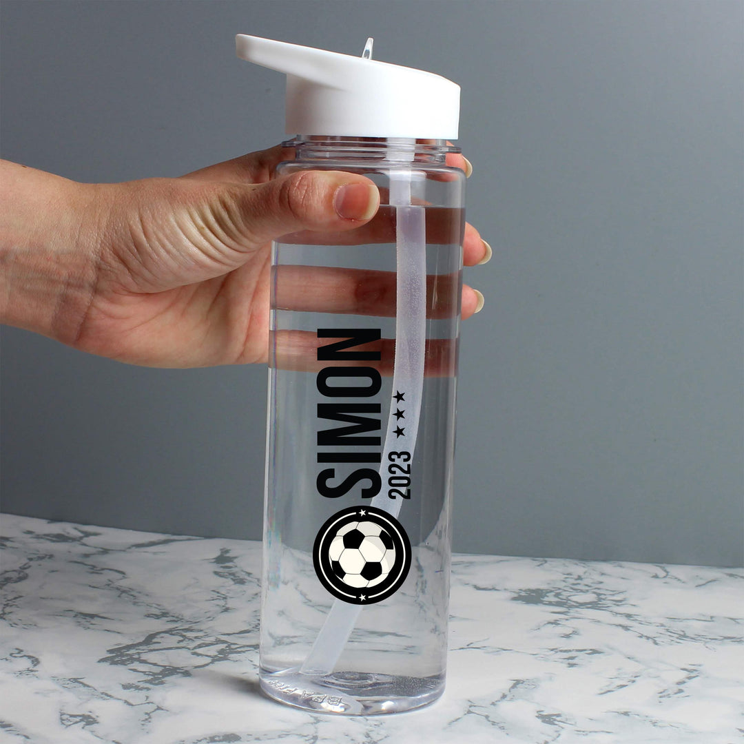 Personalised Football Badge Water Bottle – alternative view