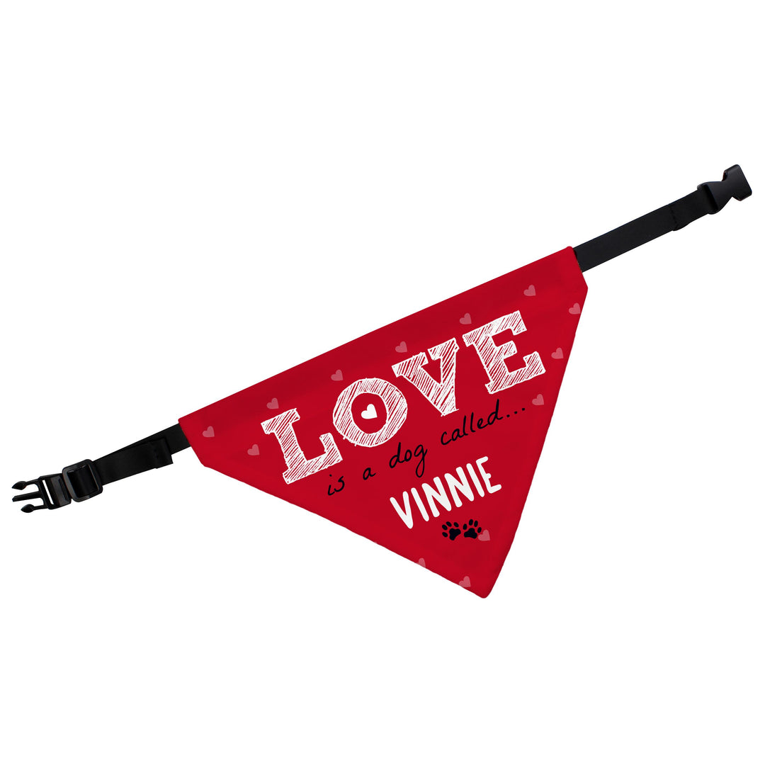 Personalised Love is... Dog Bandana – alternative view