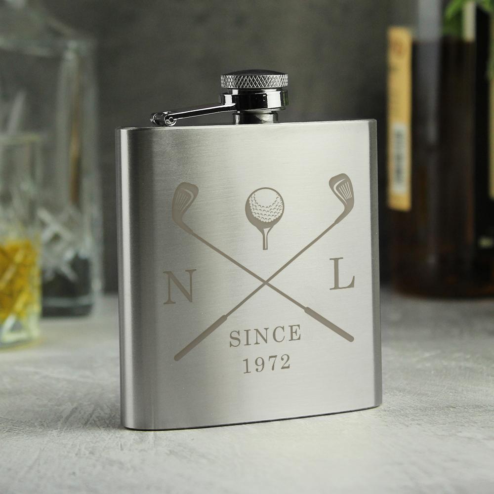Personalised Golf Hip Flask – alternative view
