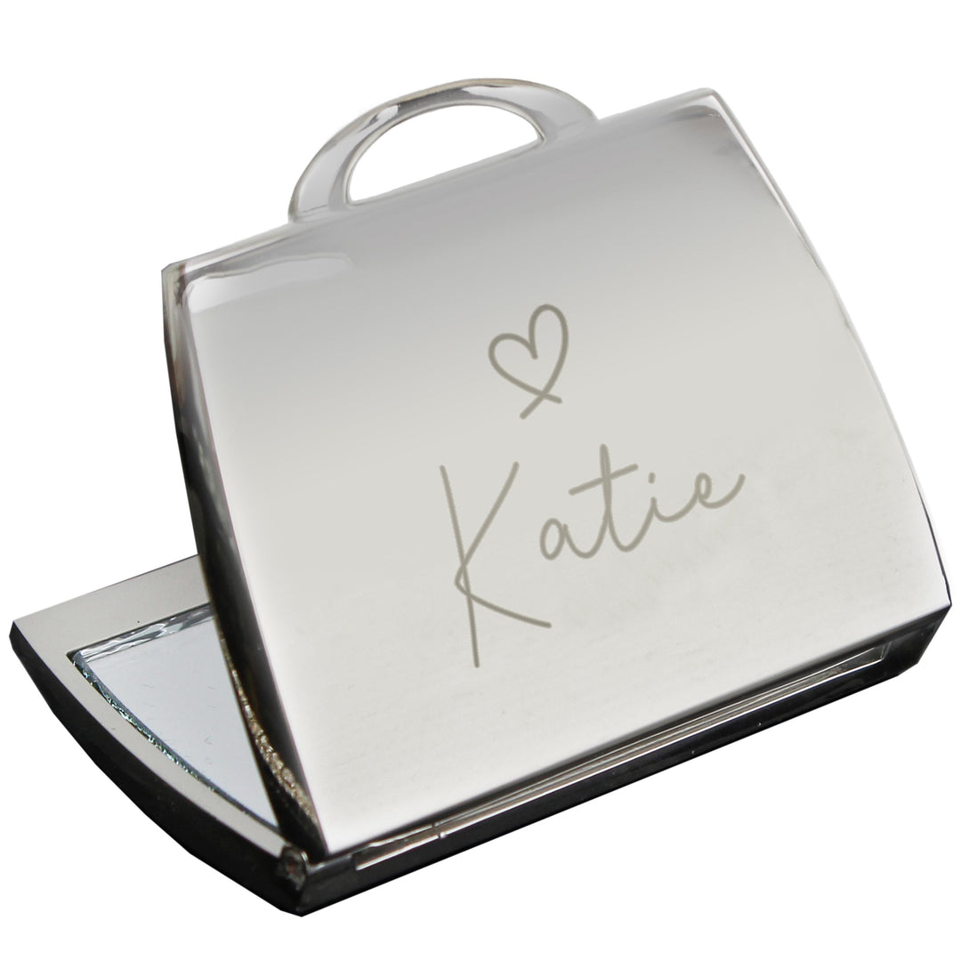 Personalised Handbag Compact Mirror, The Personal Shop, personalised gifts