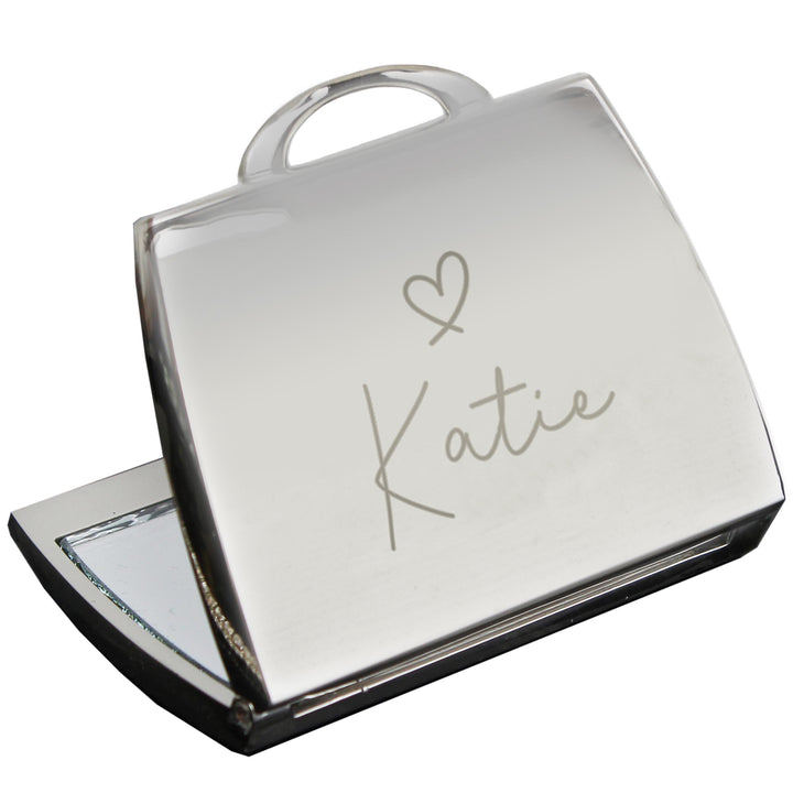 Personalised Handbag Compact Mirror, The Personal Shop, personalised gifts