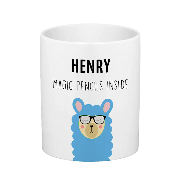 Personalised Llama Icon Ceramic Kids Pencil Pot