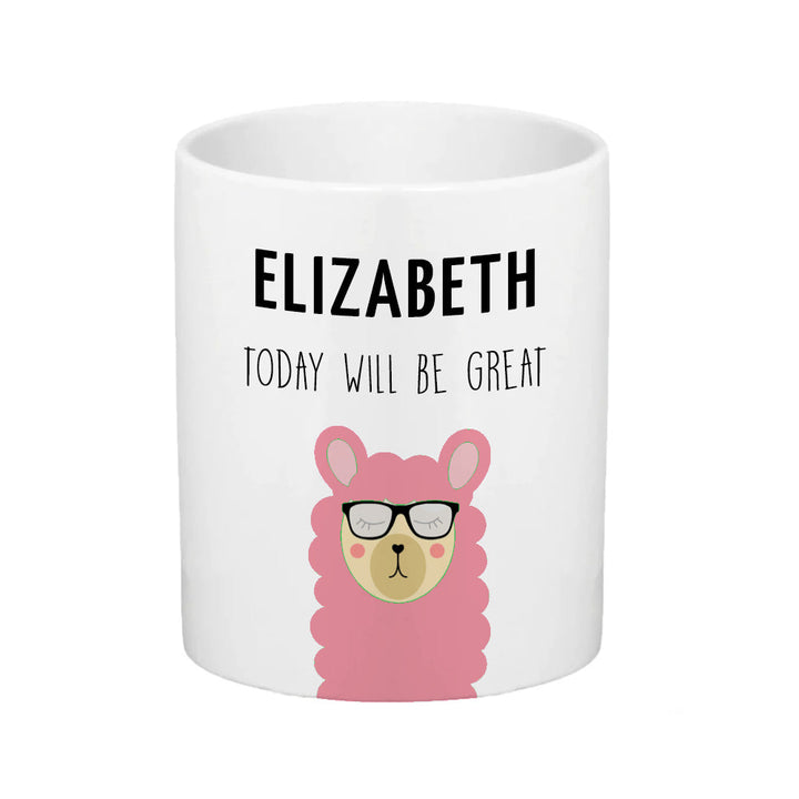 Personalised Llama Icon Ceramic Kids Pencil Pot