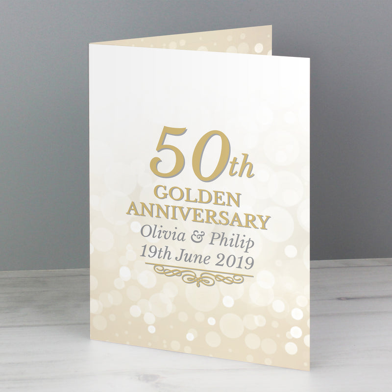 Personalised 50th Golden Anniversary Card - The Personal Shop