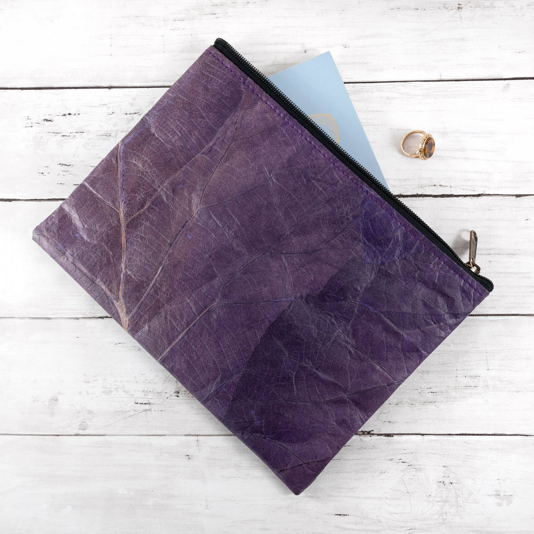 Vegan Leather Large Clutch Bag