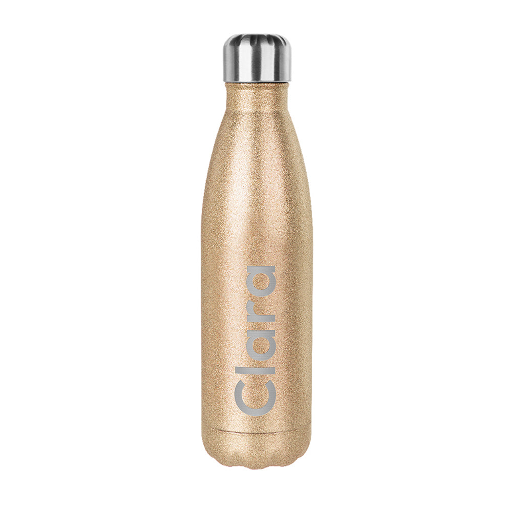 Personalised Glitter Insulated Water Bottle