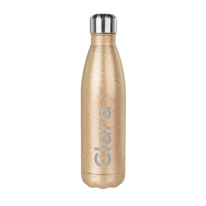 Personalised Glitter Insulated Water Bottle