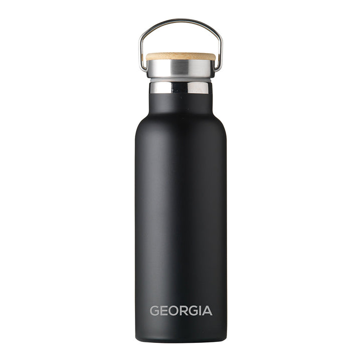 Personalised Jungley Insulated 17oz Drinks Bottle with Bamboo Lid - Horizontal