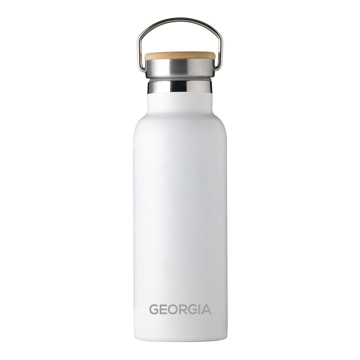 Personalised Jungley Insulated 17oz Drinks Bottle with Bamboo Lid - Horizontal