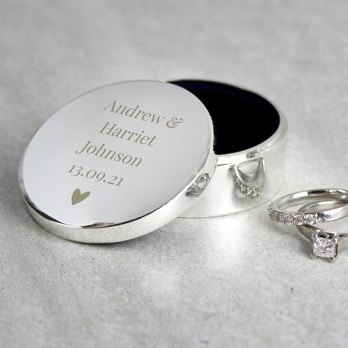 Personalised Wedding Ring Box, The Personal Shop, personalised gifts