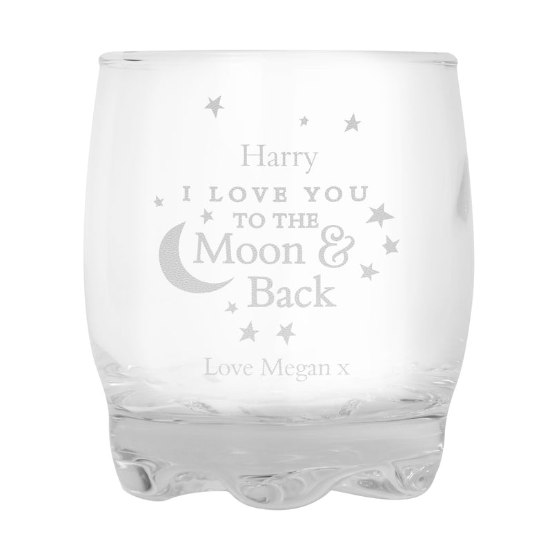 Personalised To the Moon and Back...  Whisky Glass