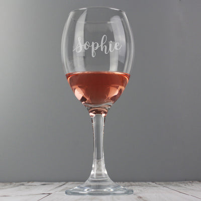 Personalised Name Only Engraved Wine Glass - The Personal Shop