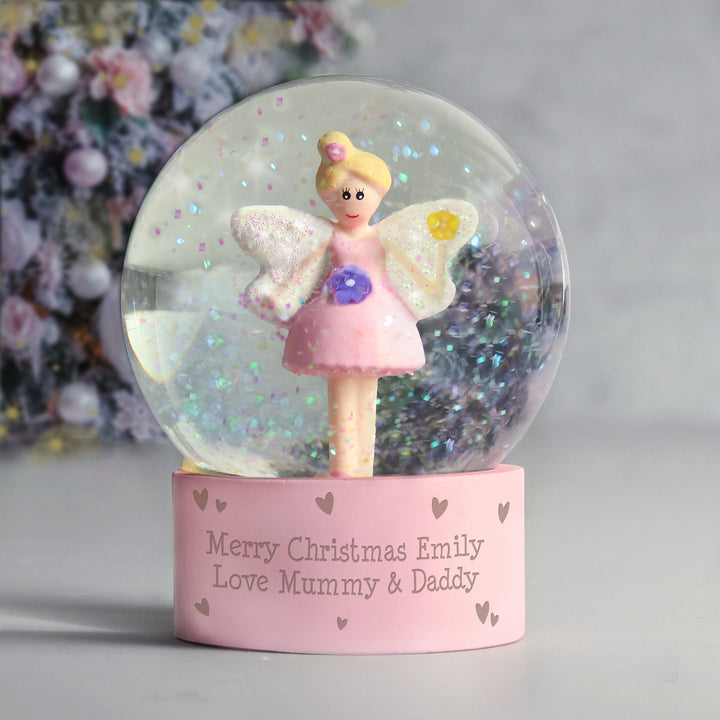 Personalised Fairy Glitter Snow Globe – alternative view