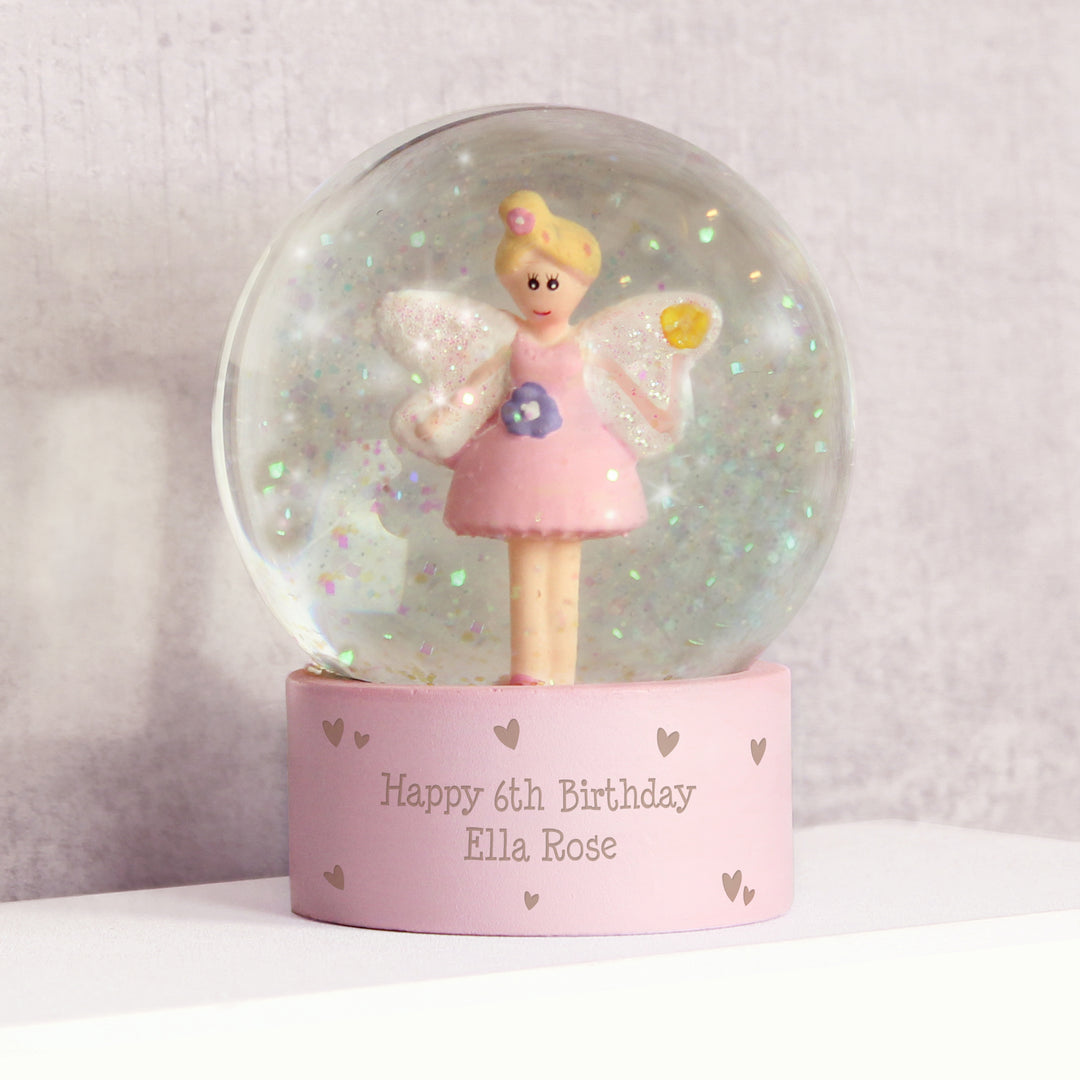Personalised Fairy Glitter Snow Globe – alternative view