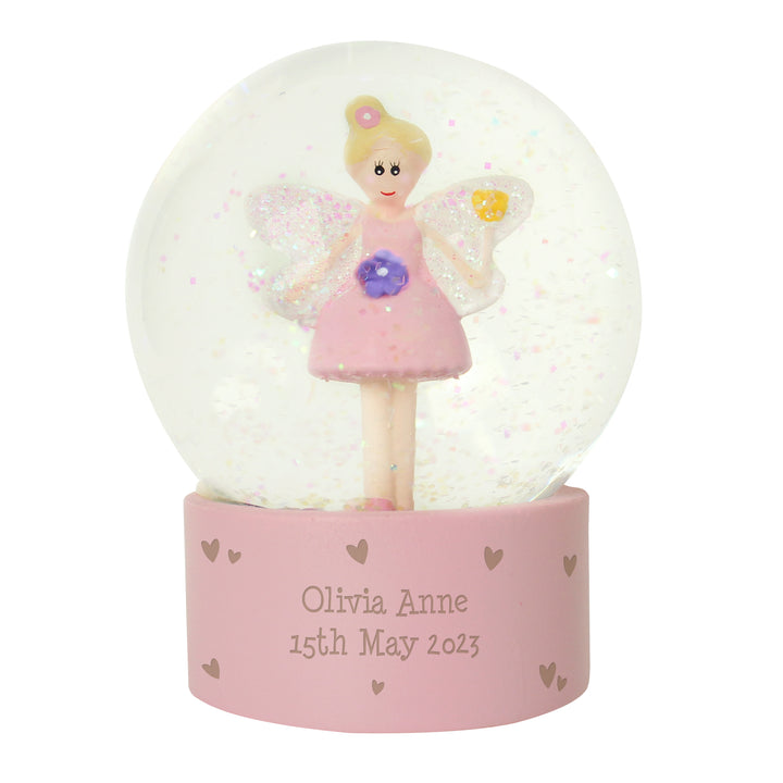 Personalised Fairy Glitter Snow Globe – alternative view