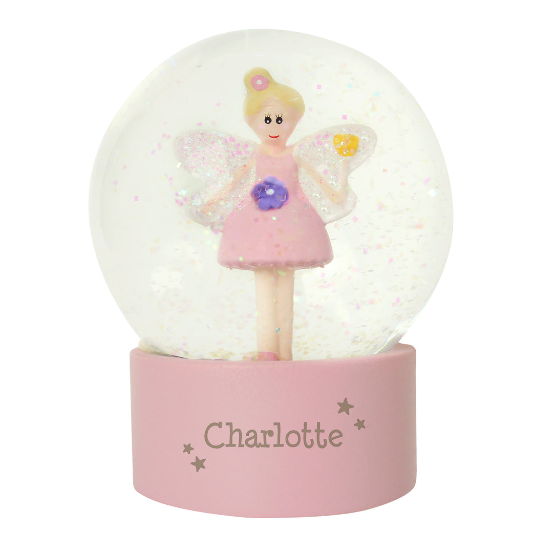 Personalised Fairy Any Name Glitter Snow Globe – alternative view