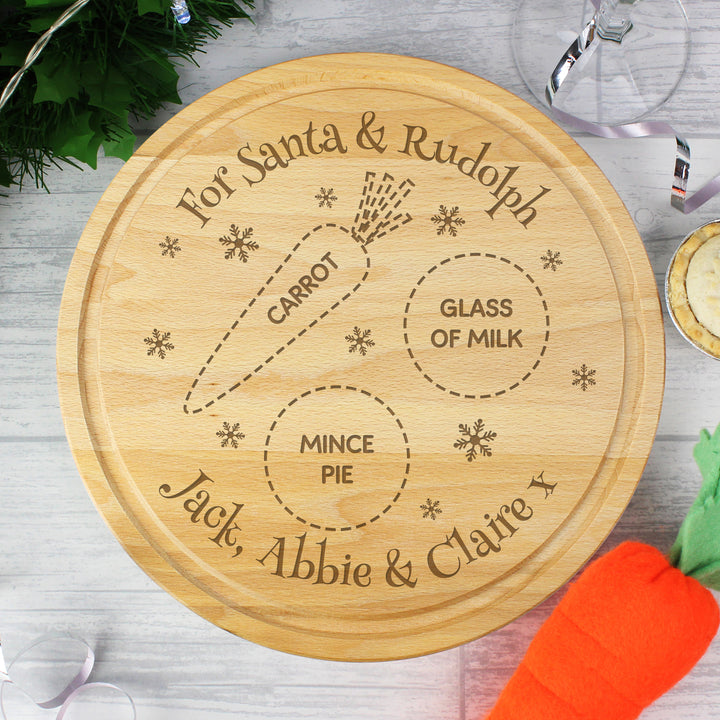 Personalised Christmas Eve Mince Pie Board, The Personal Shop, personalised gifts
