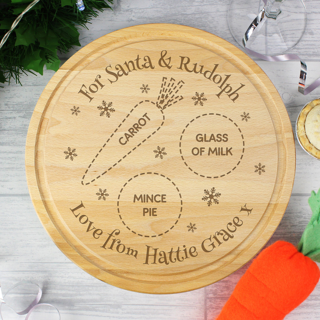 Personalised Christmas Eve Mince Pie Board, The Personal Shop, personalised gifts