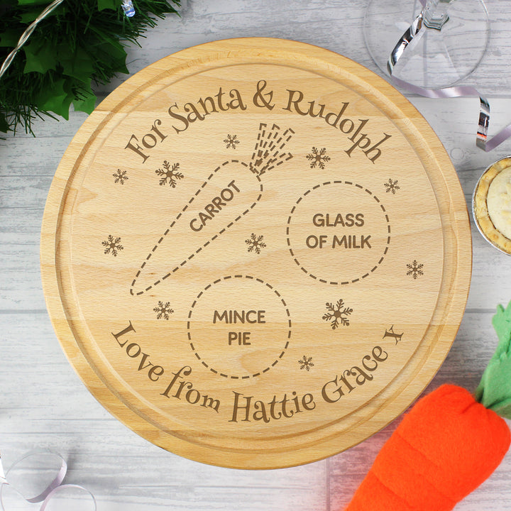 Personalised Christmas Eve Mince Pie Board, The Personal Shop, personalised gifts