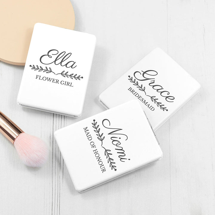 Personalised Bridal Party Compact Mirror