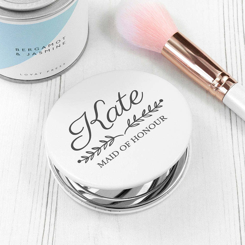 Personalised Bridal Party Compact Mirror