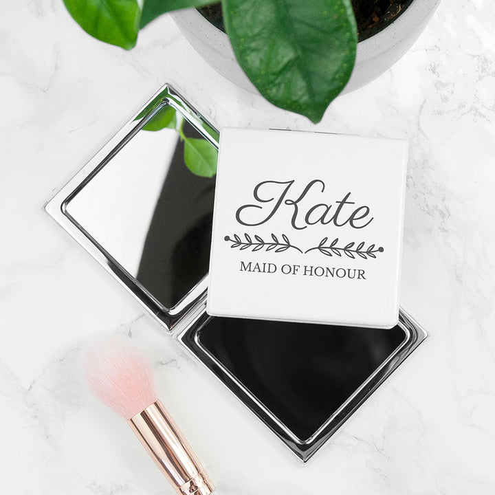 Personalised Bridal Party Compact Mirror