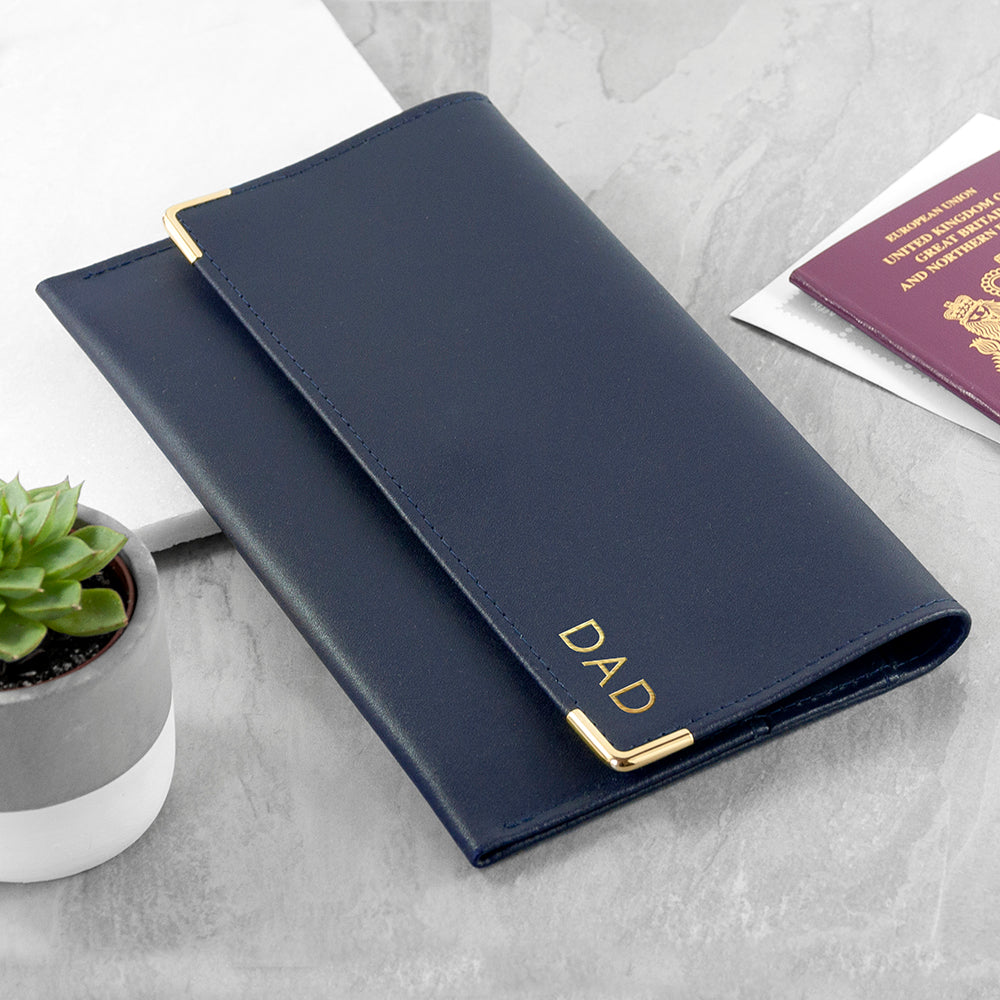 Personalised Luxury Leather Travel Organiser