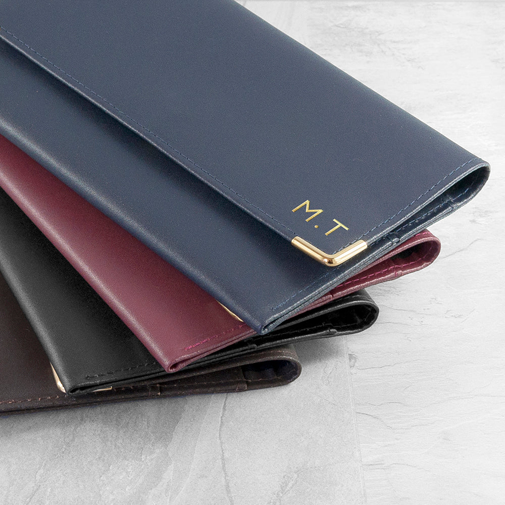 Personalised Luxury Leather Travel Organiser