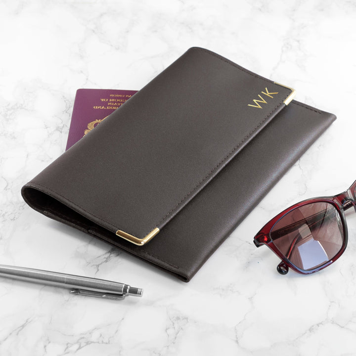 Personalised Luxury Leather Travel Organiser