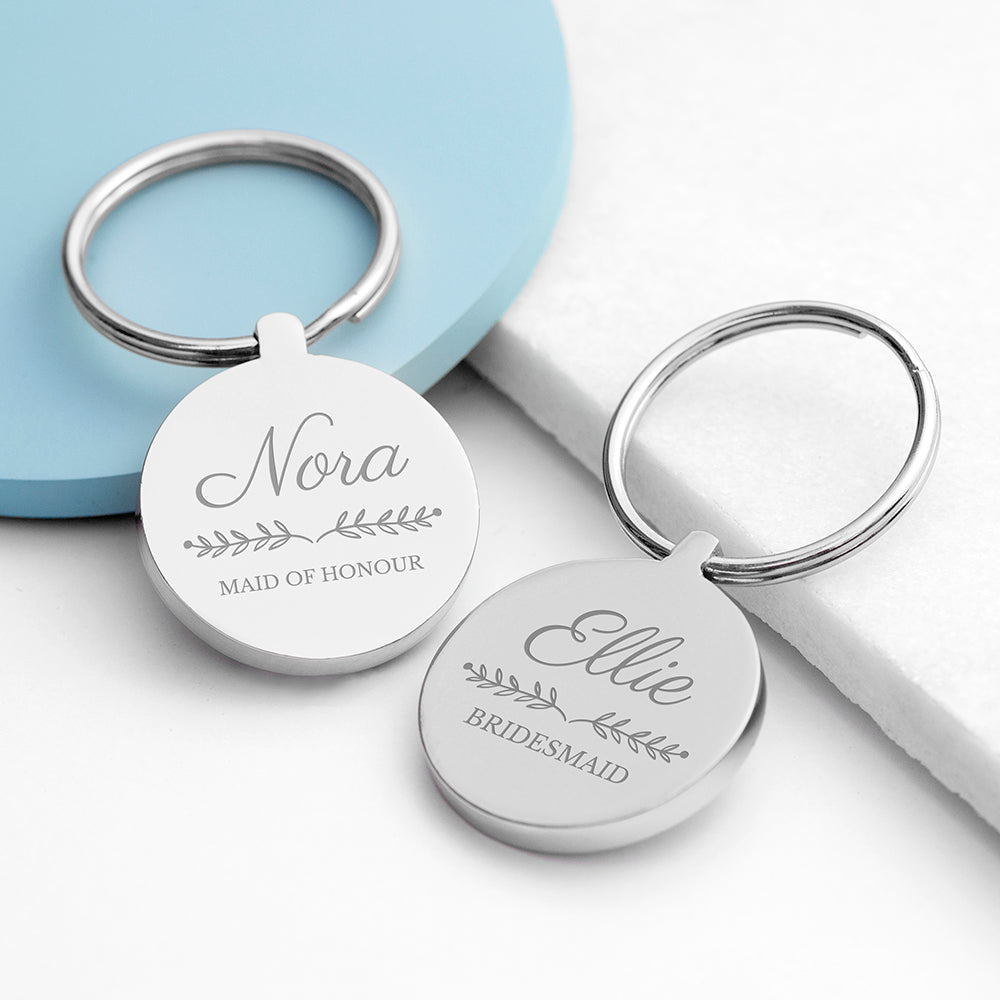 Personalised Bridal Party Keyring