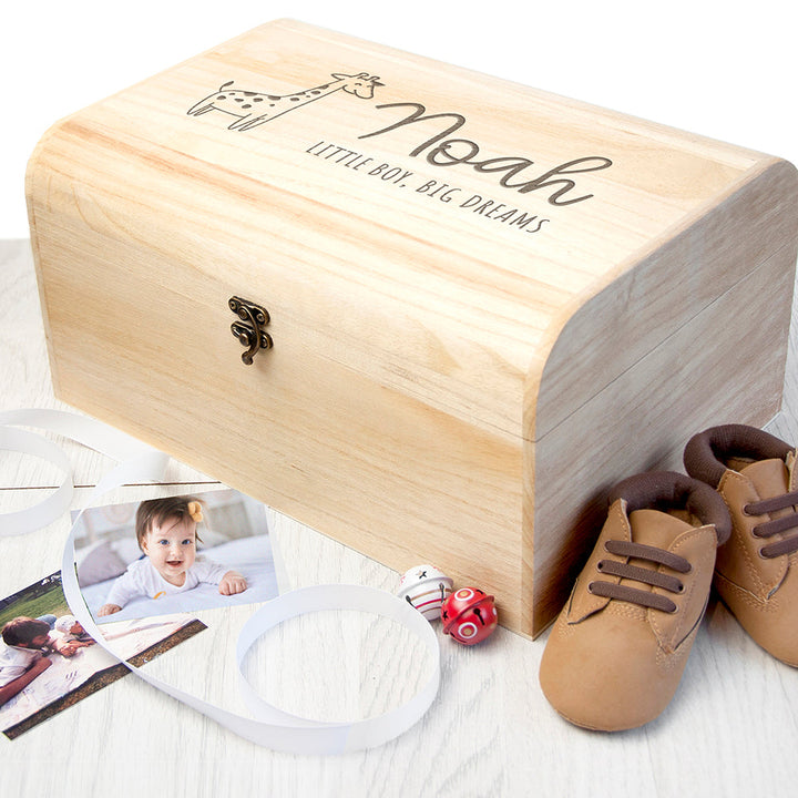 Personalised Baby Giraffe Keepsake Chest