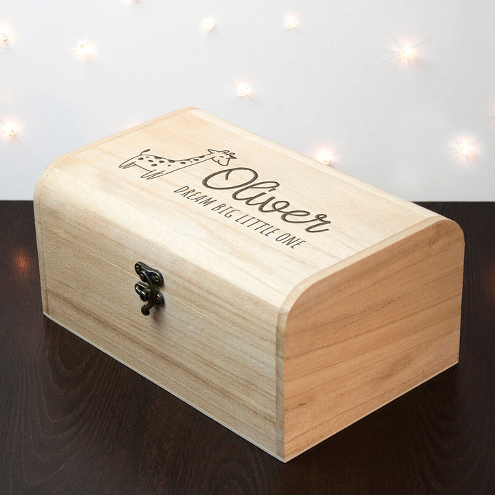 Personalised Baby Giraffe Keepsake Chest