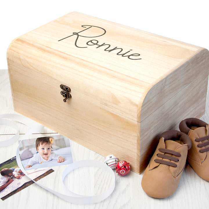 Personalised Kids Engraved Keepsake Chest