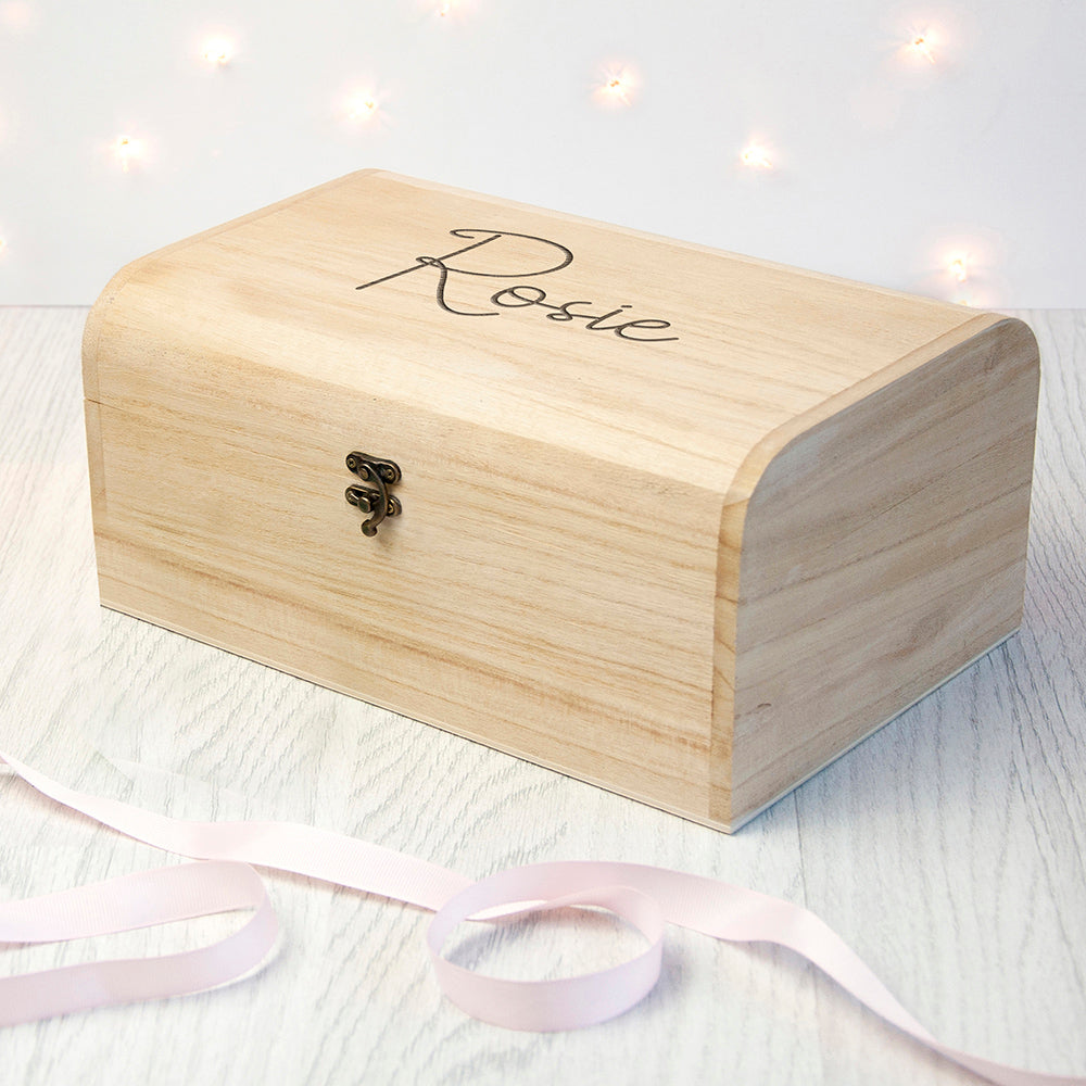 Personalised Kids Engraved Keepsake Chest