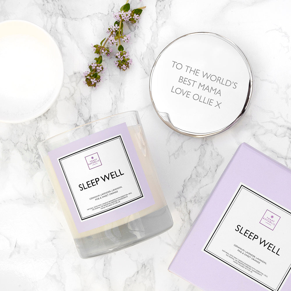 Personalised Message Sleep Well Scented Candle