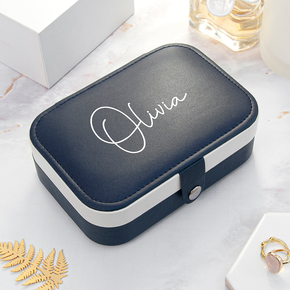 Personalised Blush Pink Jewellery Case