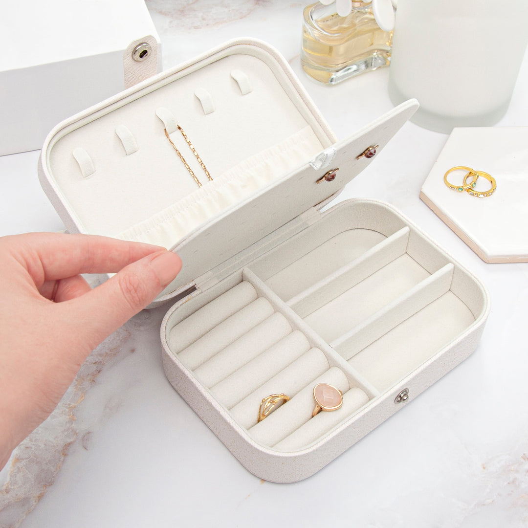 Personalised Blush Pink Jewellery Case