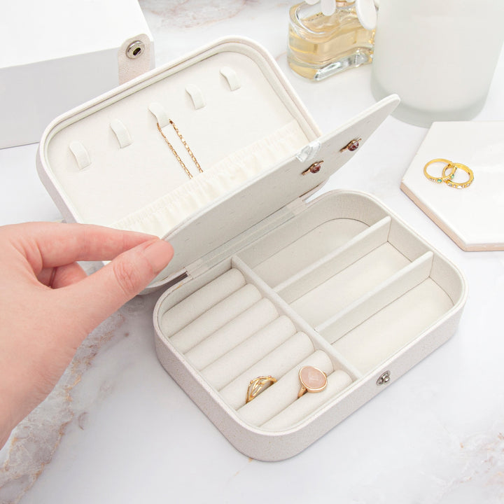Personalised Blush Pink Jewellery Case