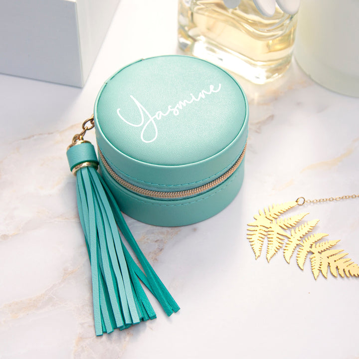 Personalised Blush Pink Jewellery Case