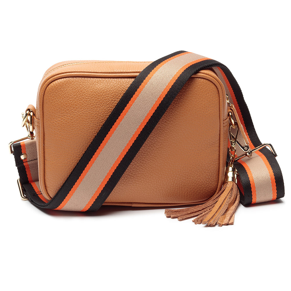 Personalised Elie Beaumont Cross Body Tan Leather Bag with Choice of Strap, The Personal Shop, personalised gifts