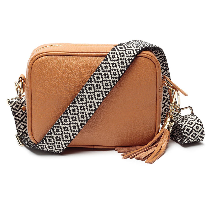 Personalised Elie Beaumont Cross Body Tan Leather Bag with Choice of Strap, The Personal Shop, personalised gifts