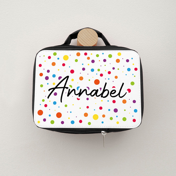Personalised Kids Fun Polka Dot Lunch Bag