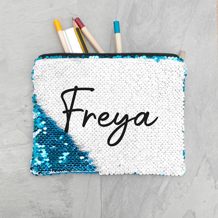 Personalised Kids Hidden Message Sequin Pencil Case