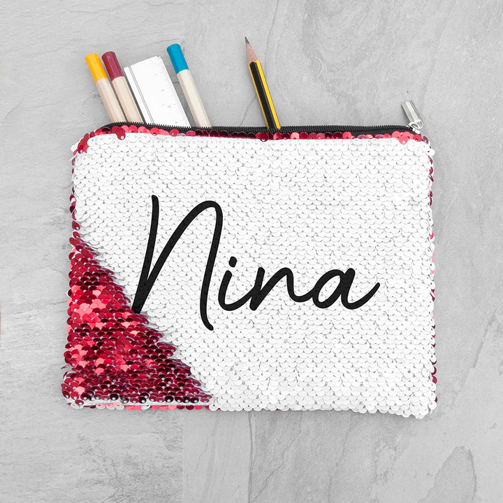 Personalised Kids Hidden Message Sequin Pencil Case