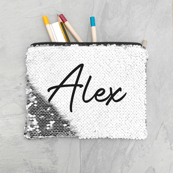 Personalised Kids Hidden Message Sequin Pencil Case