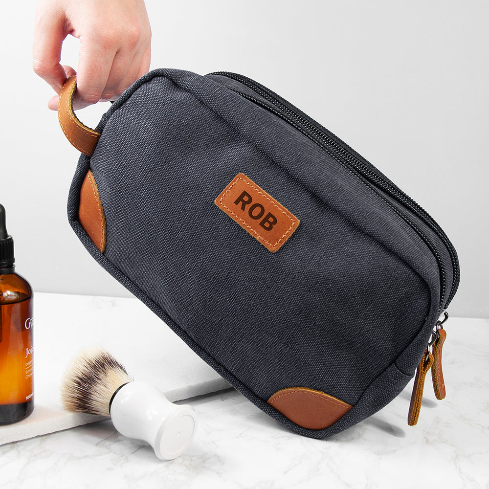 Personalised Deluxe Denim Wash Bag